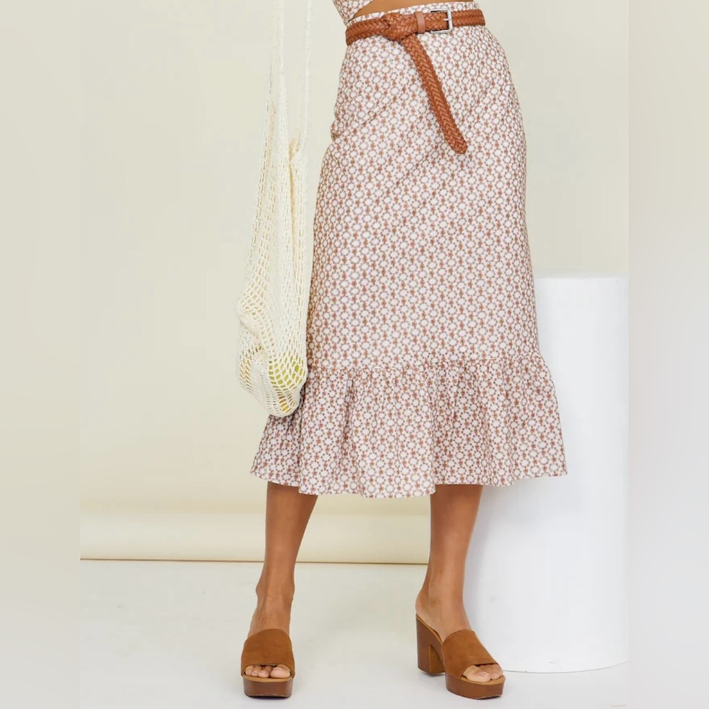 MINKPINK Tanjil Midi Skirt Size medium nwt